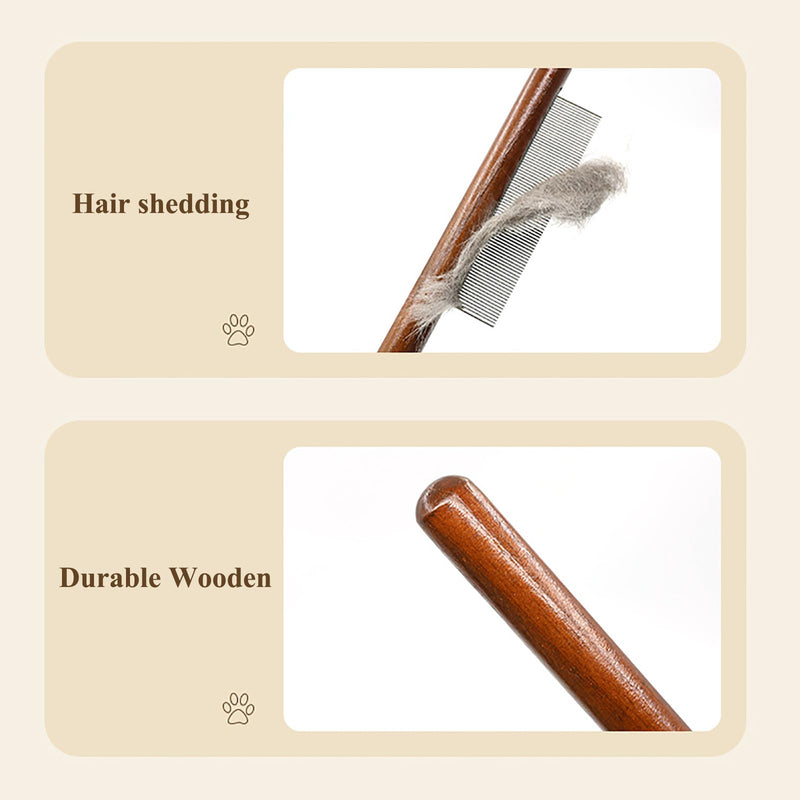 Pet Dog Cat Shedding Comb - Hair Buster Grooming Comb for Cats and Dogs, Rabbits, Daily-Use Cat Deshedding Brush, for Cats with Short and Long Fur (Long and Short Teeth) Long and Short Teeth - PawsPlanet Australia