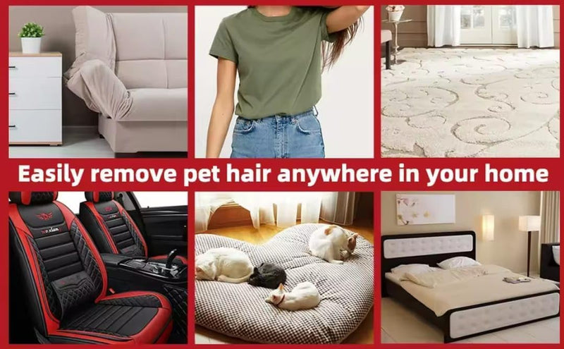 Pet Hair Remover Roller for Dog Hair and Cat Hair – Self-Cleaning Lint Roller for Furniture, Couch, Carpet, Clothing, Bedding and Car Seats – Reusable, Durable, Portable Fur Removal Tool - PawsPlanet Australia