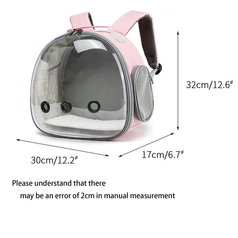 Portable Travel pet Backpack Carrier Small Animal Travel Bag for Hamster, Guinea Pig, Bird, Cat, Rabbit, Pink (Pink) - PawsPlanet Australia