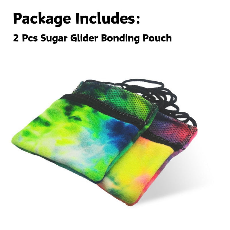 2 Pcs Sugar Glider Bonding Pouch Soft Sleeping Bag with Breathable Mesh Shoulder Strap Portable Small Animal Carrier for Hamsters Gerbils Hedgehogs Marmosets Squirrels (2 Pack) 2 Pack - PawsPlanet Australia