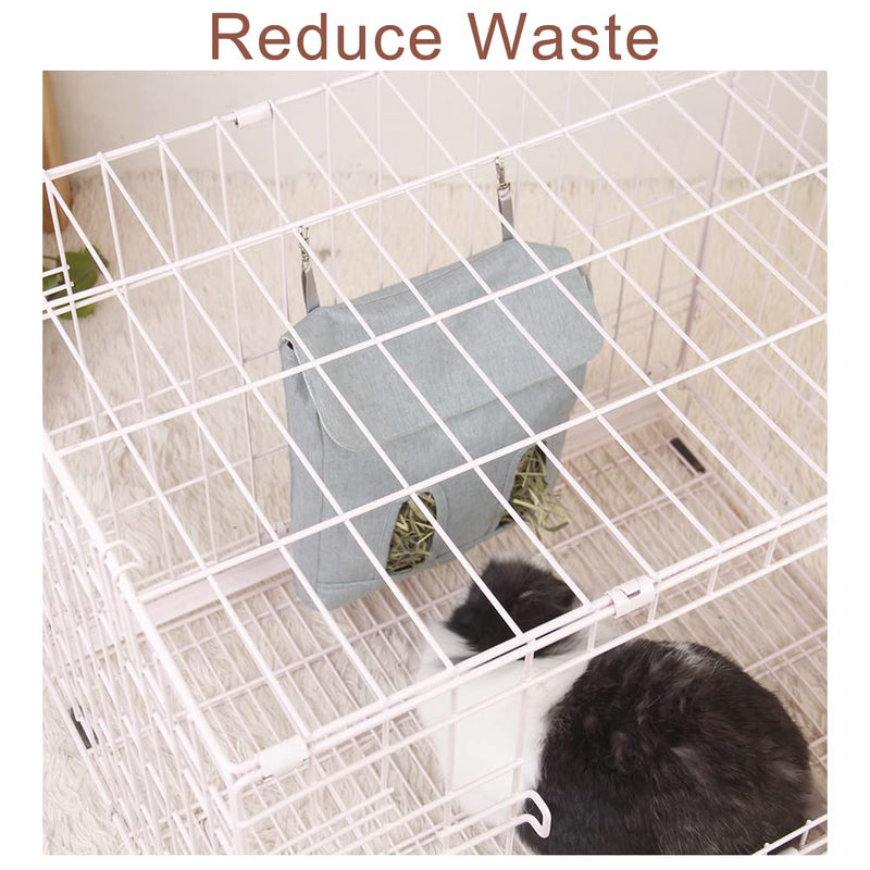 Rabbit Hay Feeder Bag, Guinea Pig Hay Feeder Storage,Sack Hay Bag Feeding Storage for Chinchilla Hamsters Rabbit Guinea Pig Small Animals (L, Blue) - PawsPlanet Australia