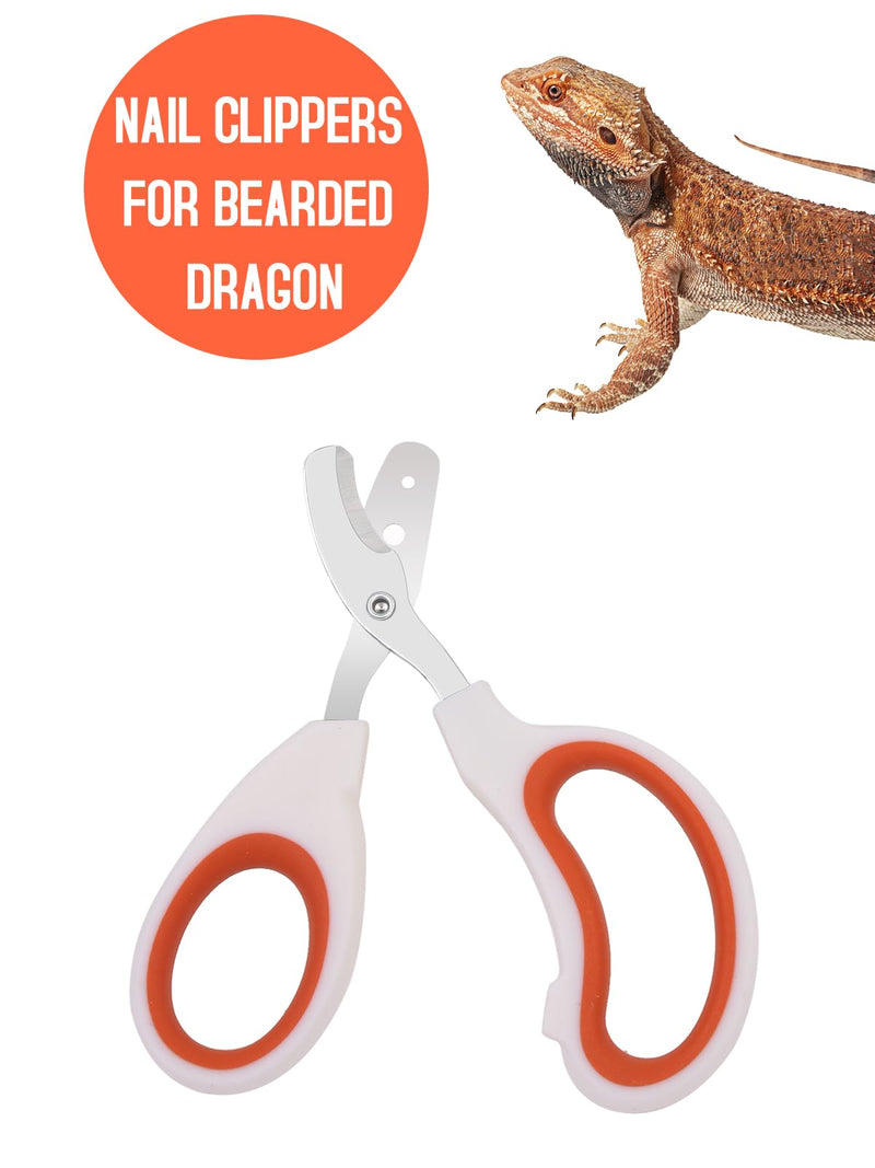 Stainless Steel Bearded Dragon Nail Clippers,Lizard Nail Clippers,Bearded Dragon Supplies,Bearded Dragon Nail Scissors for Small Reptiles,Turtle,Chameleon,Iguana，Hedgehog（Orange） Orange - PawsPlanet Australia