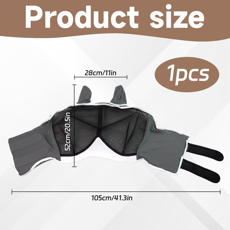 Fly Masks for Horses, Horse Fly Mask, Fly Protection for Outdoor Grazing and Hot Weather Riding, Comfortable Fit for Horses