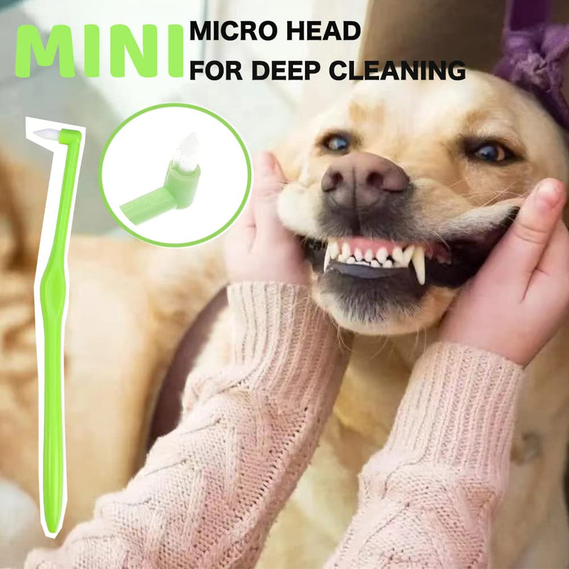 8 Pack Small Dog & Cat Toothbrush Kit, 360º Pet Toothbrush/Mini Head/Dual Head / 10000 Ultra-Soft Bristles Tooth Brush/Finger Toothbrushs for Cat Kitten Doggie Dental Care, Oral Hygiene - PawsPlanet Australia