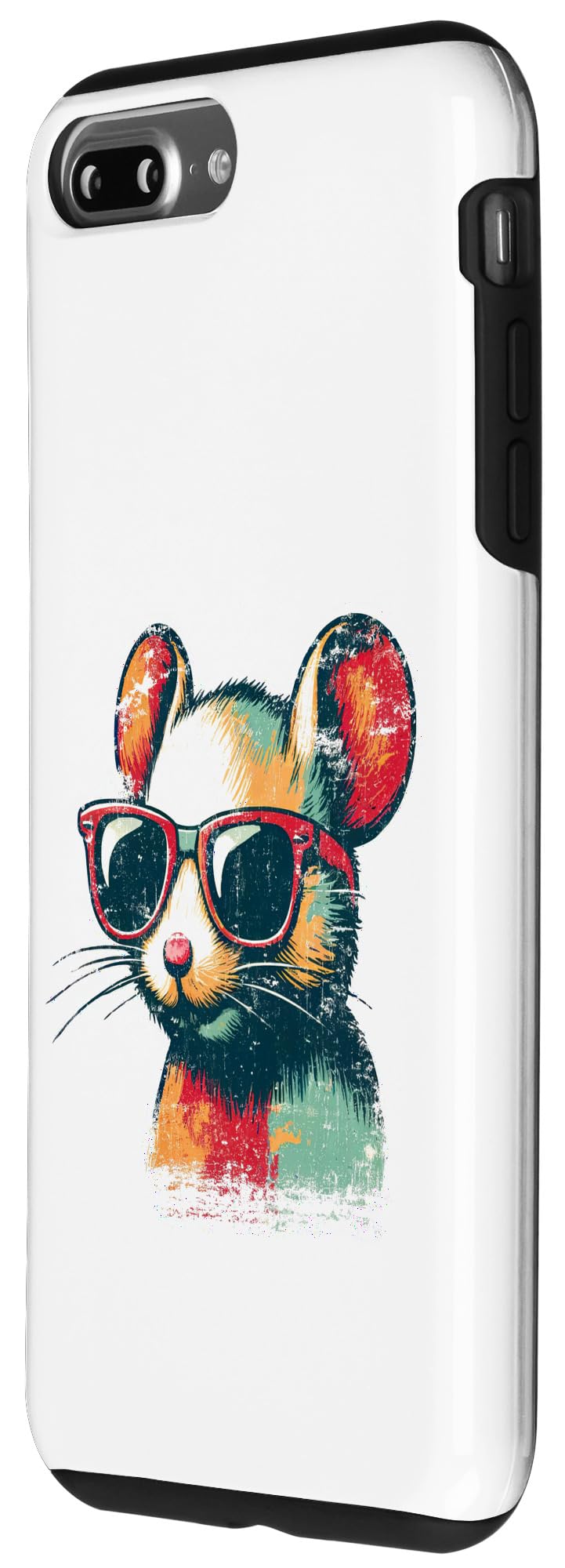Cool Mouse with Retro Sunglasses Lover Pet Rodent Case for iPhone 7 Plus/8 Plus - PawsPlanet Australia