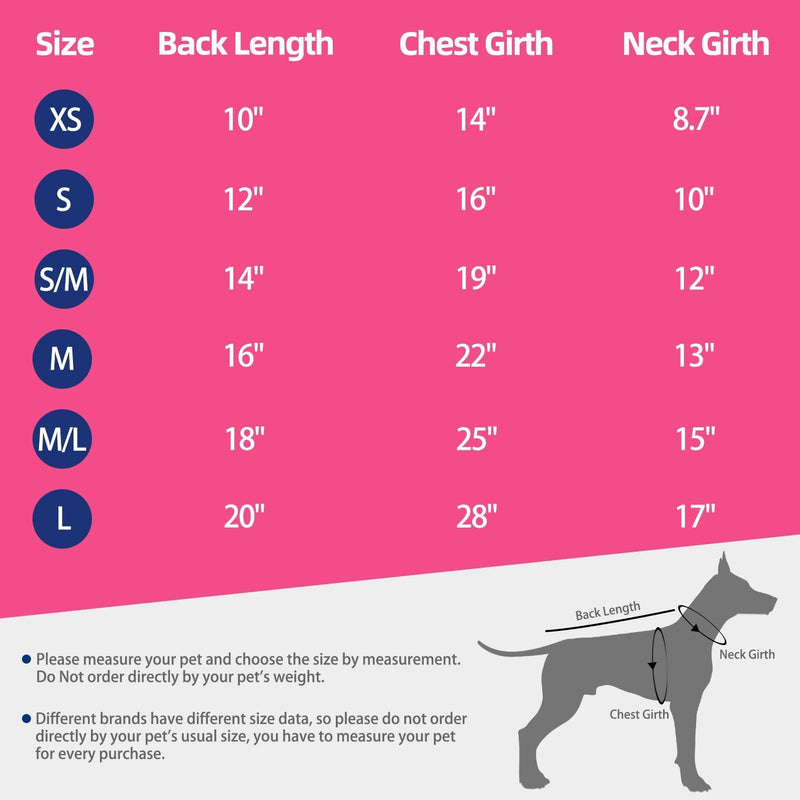 PUPTECK Fleece Dog Hoodie Puppy Sweatshirt Soft Warm Dog Clothes with Pocket Hooded Sweater for Small Medium Dogs Autumn Winter Wearing, Rosepink/NavyBlue, M M (CHEST 22", BACK 16", NECK 13") - PawsPlanet Australia
