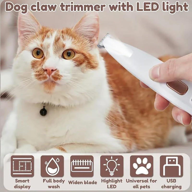 Dog Paw Trimmer with LED Light, 2025 Upgrade Petior Pet Paw Trimmer for Dogs, Pet Hair Clippers for Grooming Kit, LED Display, 35dB Safety Low Noise Pets Trimmers for Paws Eyes Ears Face Rump (1Set) 1set - PawsPlanet Australia