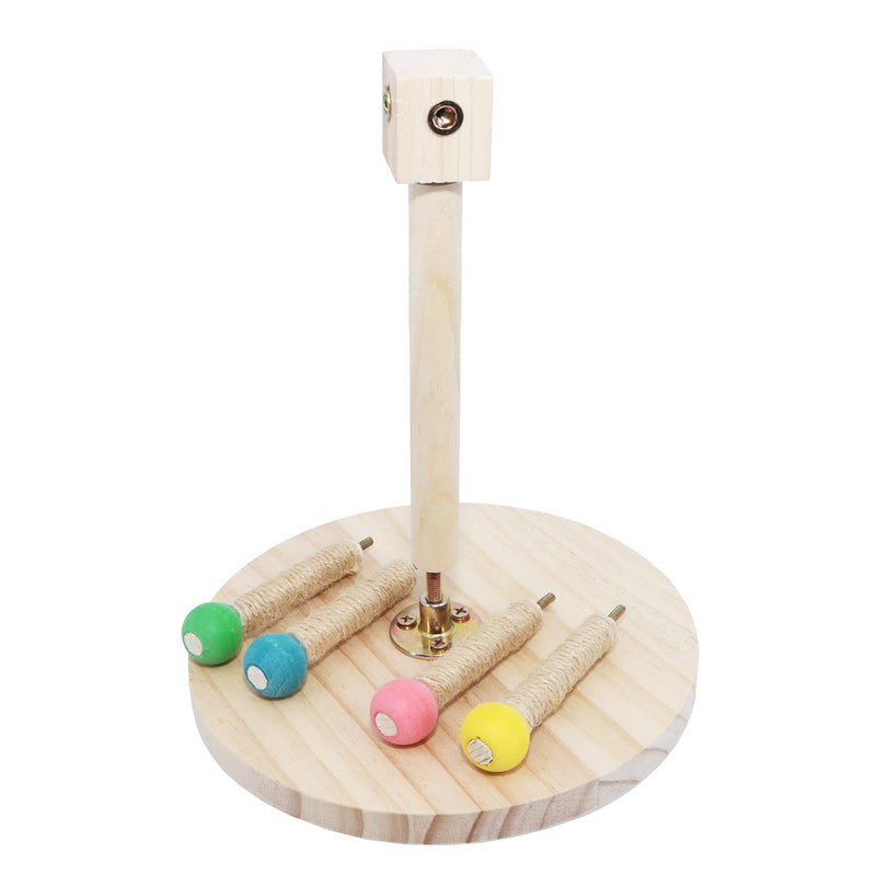 Bird Stand Perch, Portable Tabletop Bird Perch,Interactive Spin Training Bird Toys for Small Medium Parrots Parakeets Conures Lovebirds or Cockatiels - PawsPlanet Australia
