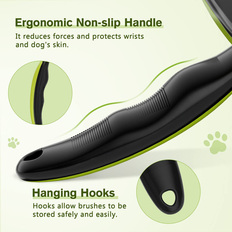 Pecute Pet Grooming Tool Bundle: Pet Grooming Gloves + Self-Cleaning Pet Brush - PawsPlanet Australia