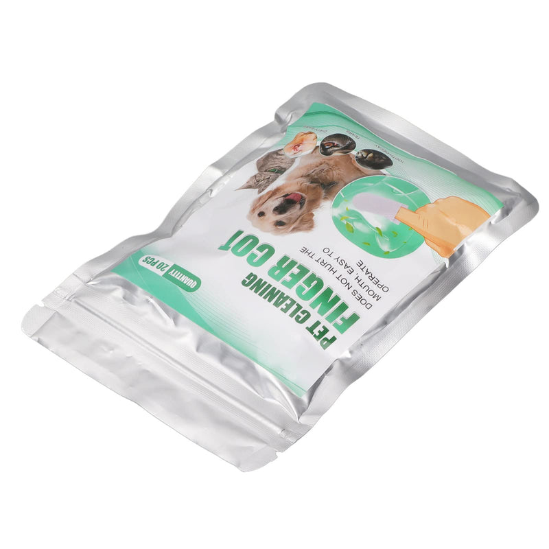 Naroote Dental Care Finger Pads, Effective Plaque and Tartar Removal for Dogs and Cats, Portable Oral Cleaning Pads for Dog and Cat Lovers, 20 Pieces