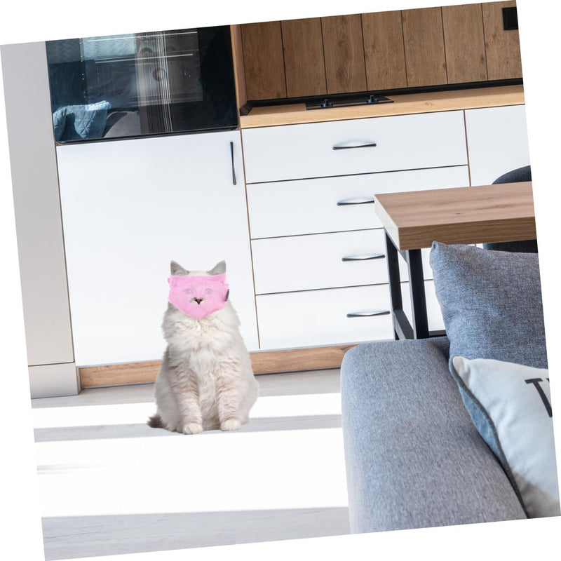 TOYANDONA Polyester Cat Muzzle, Secure Anti-Bite Muzzle for Cats and Kittens for Vet Visits and Grooming