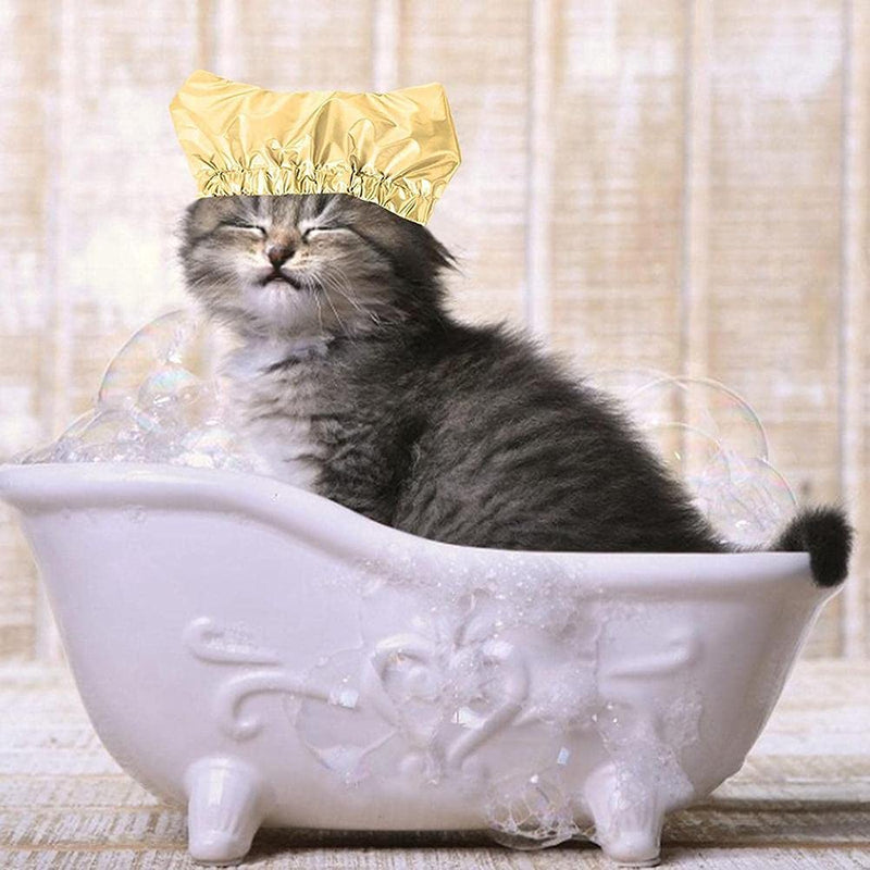 HEEPDD Adjustable Pet Shower Cap, Comfortable Shower Cap for Dogs and Cats with Adjustable Elastic Band, Elastic, Reusable Bathing Accessory for Kittens, Puppies, (1) 1