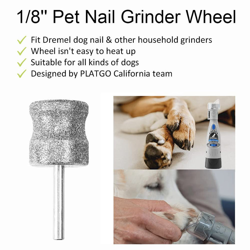 Diamond Dremel Dog Nail Grinder Bit, Dremel Nail Grinder for Pets, Faster Jumbo Dremel Diamond Bit for Dog Nails, 1/8'' Dremel Dog Nail Grinder Attachment, Dog Nail Grinder for Animals Nail Care - PawsPlanet Australia