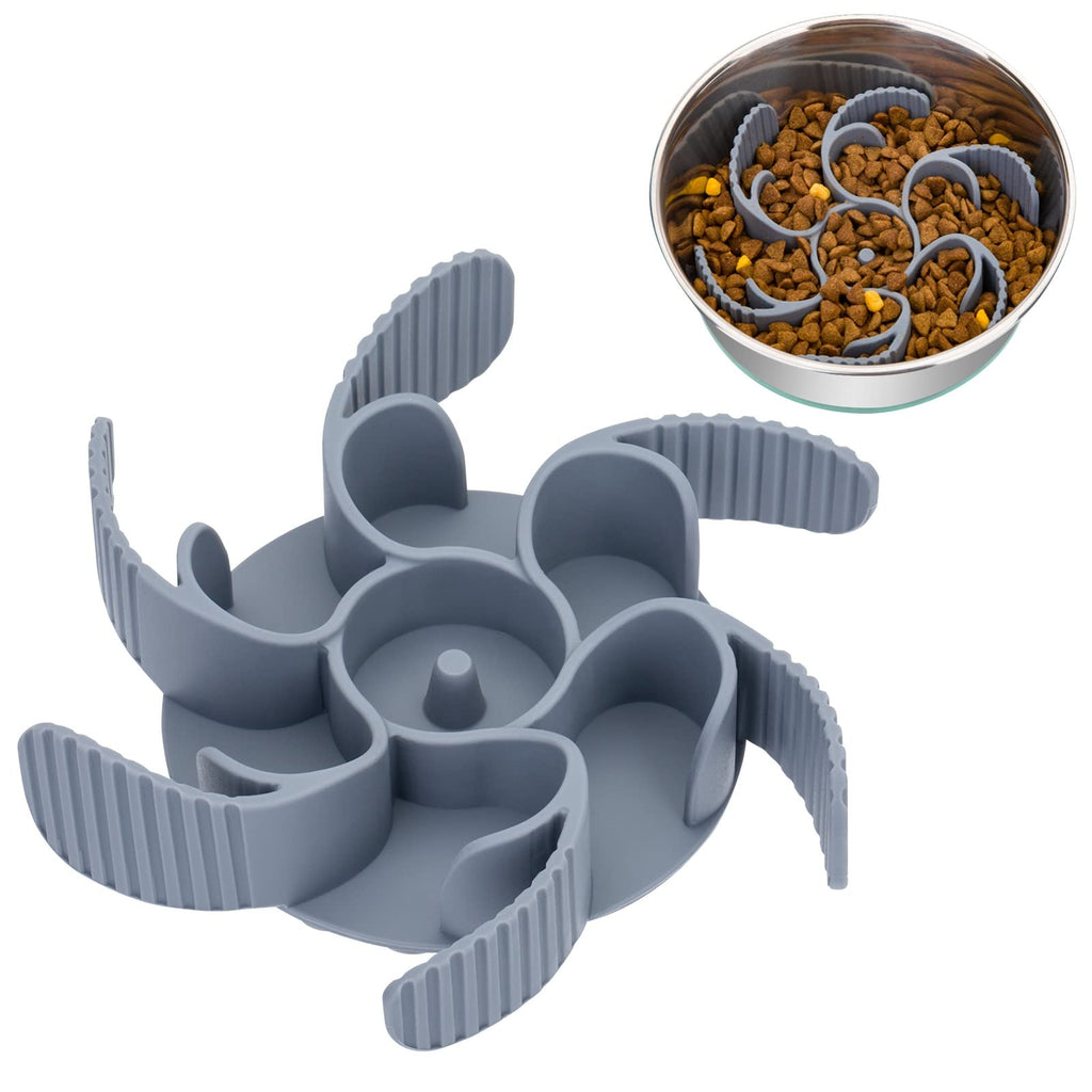 Slow Feeder Dog Bowls Insert [36 Octopus Suction Cups] Super Firm Eating Bowl [Cuttable] for Large Breed and Medium Size Compatible with Regular Elevated (Turbine) Turbine