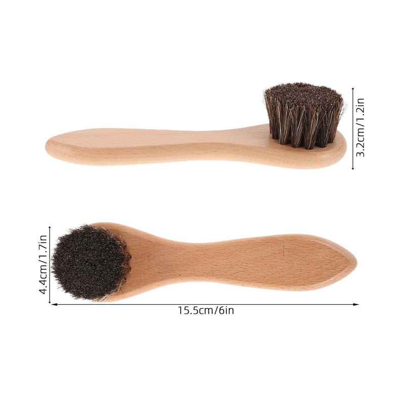 VANZACK 2Pcs Soft Bristle Pet Bathing Brush with Wood Handle for Hamsters Guinea Pigs Rabbits Small Animal Grooming and Bath Care