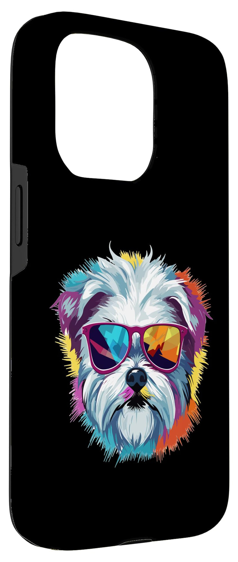 iPhone 15 Pro Maltese Dog Breed Pet with Sunglasses Pop Art Case iPhone 15 Pro - PawsPlanet Australia
