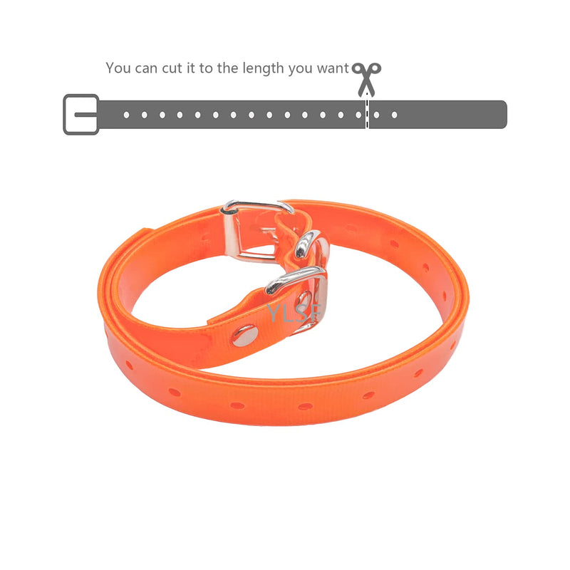 Dog Collar Strap for Most of Electronic Training Shock Collar Receivers-Adjustable Durable Waterproof Odorless 3/4 Inch Collar Replacement for Barking Fence-Pet TPU Collar Strap 1 Pack Orange - PawsPlanet Australia