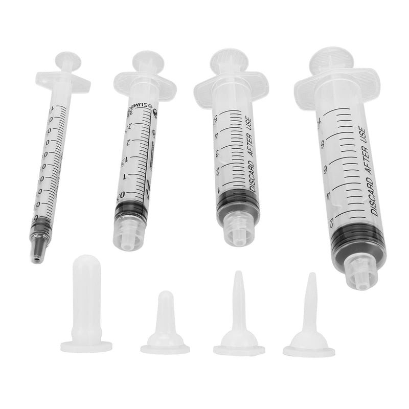 Cryfokt Cat Medicine Feeder Set, Easy-to-Change Nipple Kitten Bottles for Pet Care, PVC Silicone Material (White)
