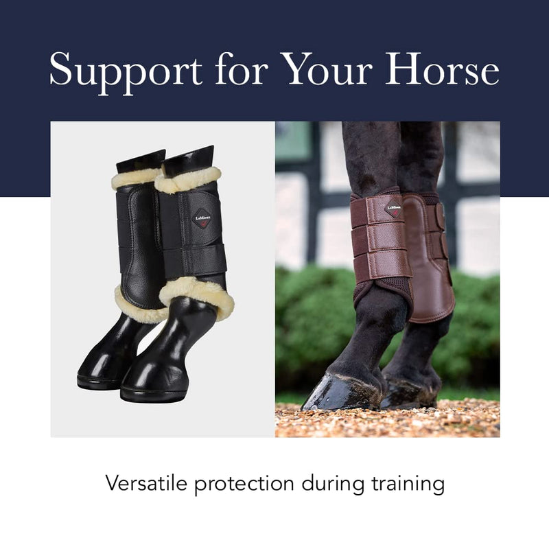LeMieux Carbon Mesh Wrap Support Horse Boots - Protective Gear and Training Equipment - Equine Boots, Wraps & Accessories Medium Black Natural - PawsPlanet Australia