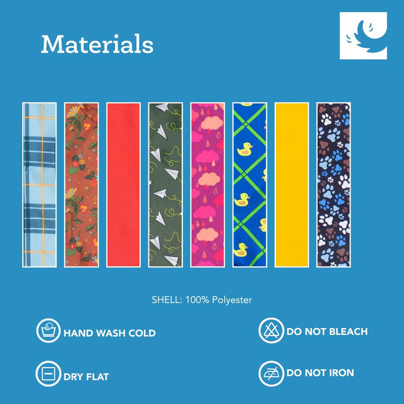 RC Pet Products Waterproof, Stylish, Comfortable Packable Rain Poncho | XX-Large Paper Planes - PawsPlanet Australia