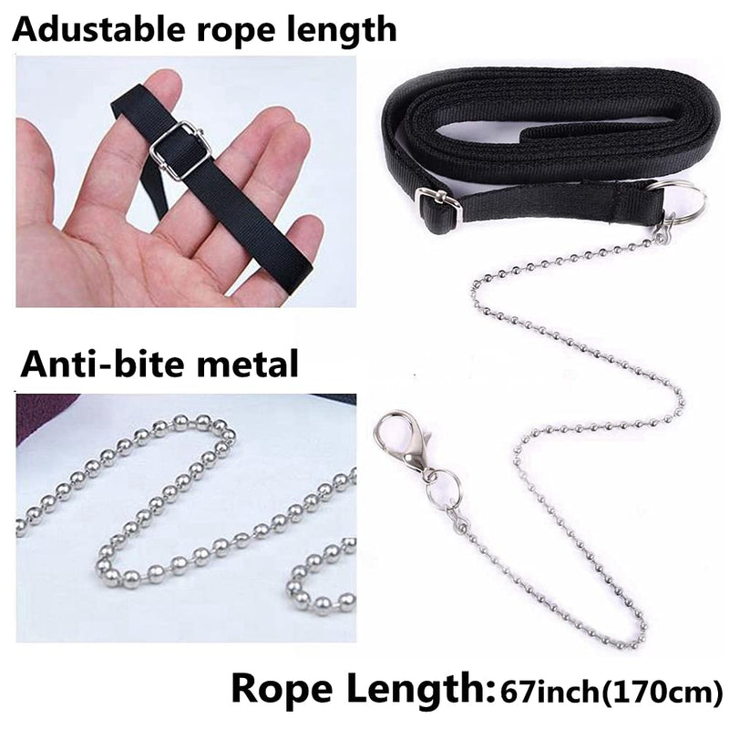 3 Pack Squirrel Harness and Leash Set - Adjustable Traction Rope Strap Anti-Biting Chain,Small Animal Training Walking Vest Leash for Squirrel Gerbil Chinchilla Rat (3 Pack (S/M/L),Brown) 3 Pack (S/M/L) Brown - PawsPlanet Australia