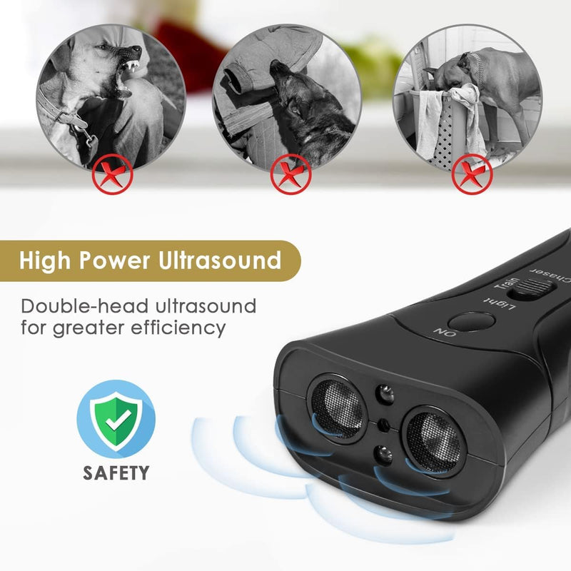 Dog Bark Deterrent Devices,Ultrasonic Anti Barking Device for Dogs,Dual Sensor Dog Bark Deterrent Dog Barking Control Devices Dog Training Tools,Safe for Human & Dogs
