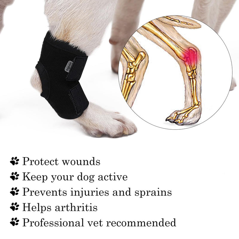 Dog Brace Front Rear Short Leg Wrap Sleeve Protects Wounds Pet Brace Heals and Prevent Injuries and Sprain Helps,Large L