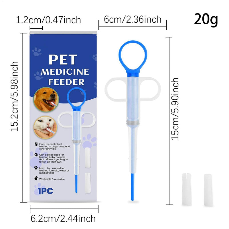 Pill dispenser for cats | Feeding tool to prevent pets from spilling | Tablet dispenser for puppies | Home, accommodation, travel, training, camping, liquid, paste, etc.
