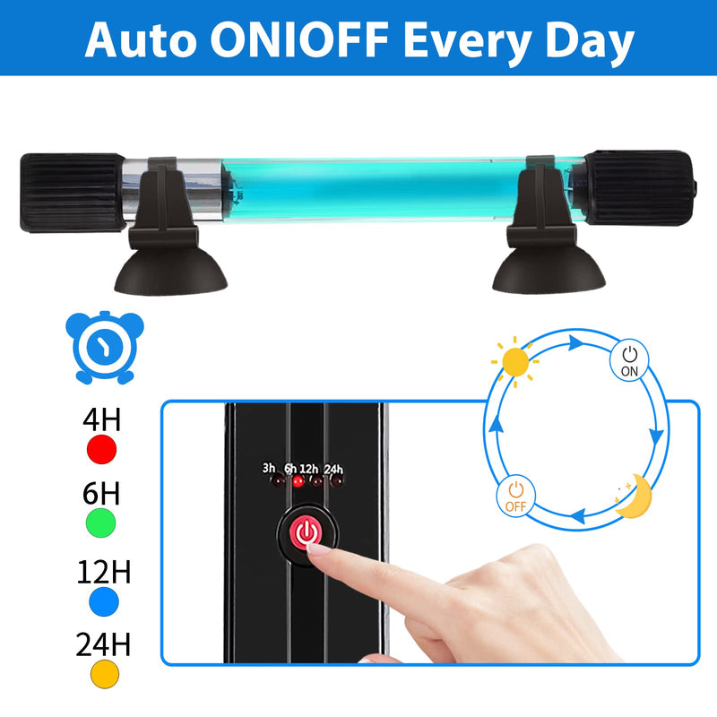 Aquarium Clean Light，11W Submersible Light with Test Card,Aquarium Water Clean Green Clear Waterproof Clean Lamp for for Sump Pond Filter Tank (11W)