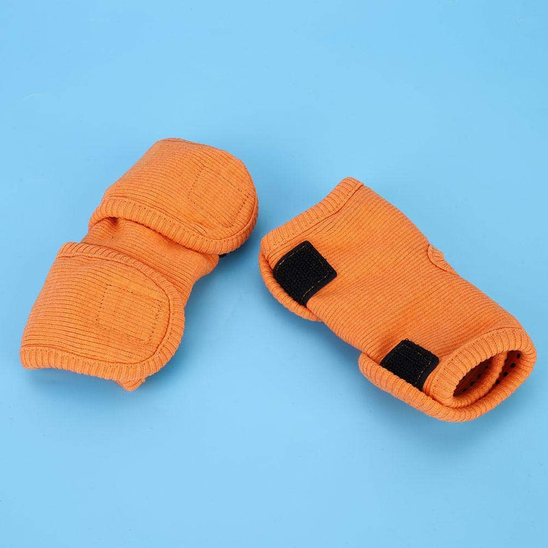 Zerodis Pack of 2 Pet Legs Brace Recovery Strap Bracket Elbow Protection Leg Warmers Knee Pads Surgery Wound Gaiters Protection Post-Operative Arthritis Leggings for Dogs Cats Pets (M - Orange)
