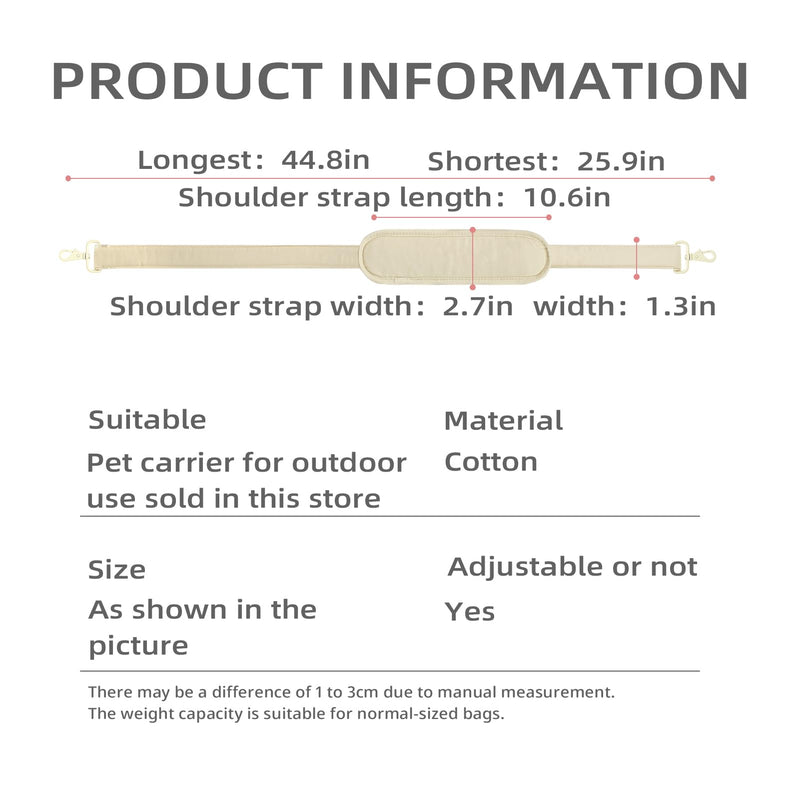 【M-Size Beige Suit】 ONECUTE Dog Carrier Set for Small Dog with a Soft mat and Shoulder Strap - PawsPlanet Australia