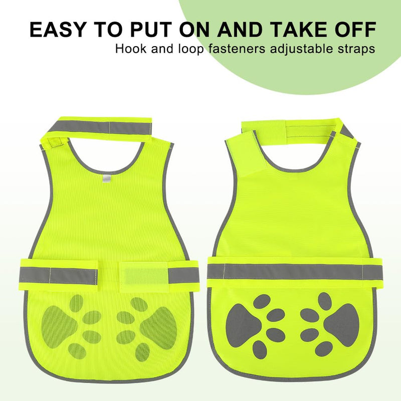 HIGO Reflective Dog Hunting Vest - Adjustable Fluorescent Dog Safety Vest, High Visible Dog Jacket for Outdoor Walking, Jogging or Training (Green, Small) Green