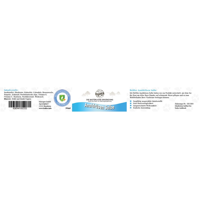Bellfor Gland Ointment for Dogs 30 ml - Natural Care for Sensitive Skin in the Area, Suitable for Dogs of All Ages and Breeds ointment glands for dogs