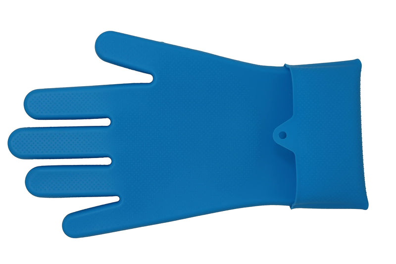 Pet Grooming Gloves - Hair Removal, Massage, and Bathing Shampoo Gloves in Blue - PawsPlanet Australia