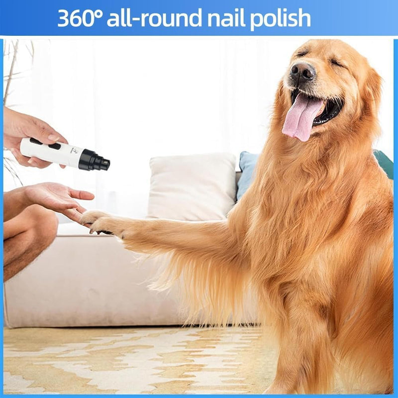 Silent Groom Pro Nail Grinder Cordless, Silent Groom Pro for Dogs and Cats, Dog Nail Trimmer Quick USB Charge with Replacement Grinding Heads (1+2*Replacement Head) - PawsPlanet Australia