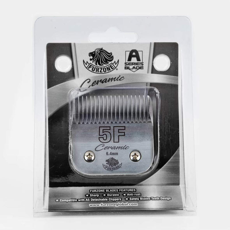 Furzone Detachable Ceramic Blade - Size 5F Blade 1/4", Made of High-Tech Ceramic Materials, Compatible with Most Andis, Oster, Wahl A5 Clippers - PawsPlanet Australia