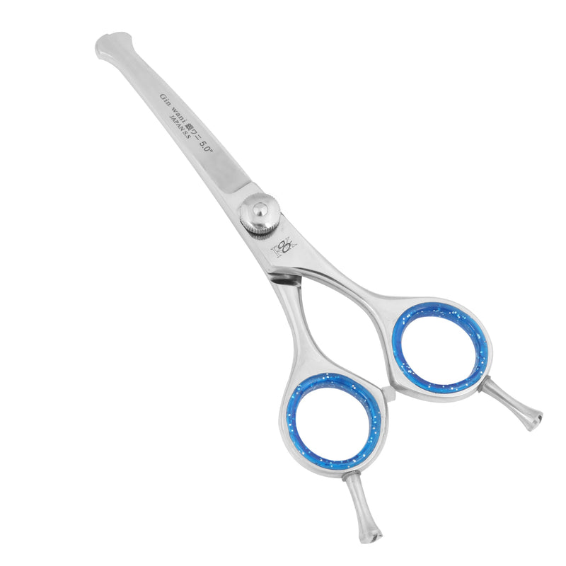 RnK Dog & Cat Grooming Scissors – 5" Small Hair Cutting Scissor for Pets – Japanese Stainless Steel Curved Blades with Safety Round Tips – Ideal for Grooming Kit & Home Use