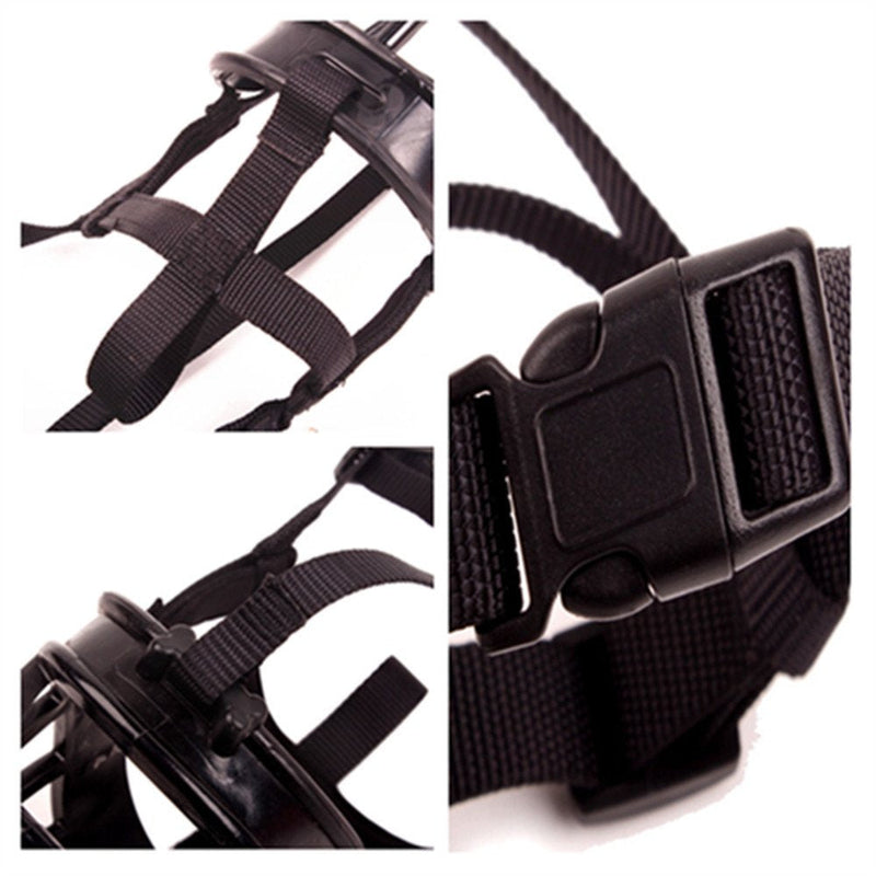 Basket Dog Muzzles-Soft Adjustable Breathable Mask Anti Biting Chewing Barking Training Dog Muzzle for Small Medium Large Dogs (Black, 5: Snout 11-14.9") Black 5: Snout 11-14.9" - PawsPlanet Australia