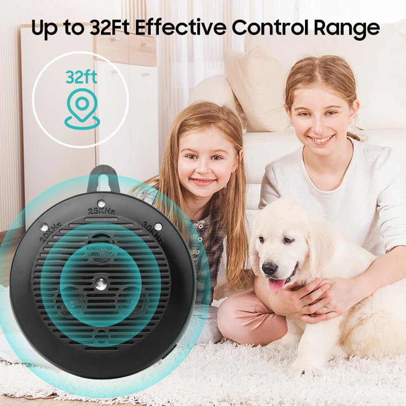 Anti Barking Device, Ultrasonic Dog Barking Silencer with 3 Modes, Dog Bark Deterrent Devices, Rechargeable Dog Barking Control Devices, Pet & Human Friendly (Black) Black - PawsPlanet Australia