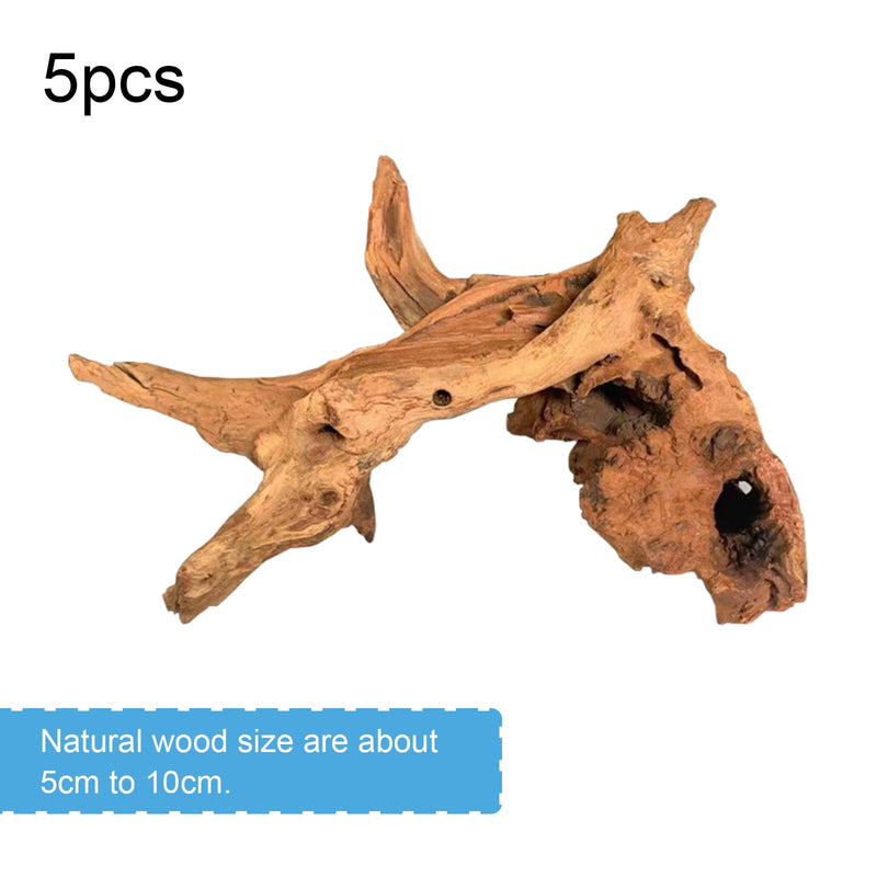 Aquarium Driftwood Natural Aquarium Decoration Tree Trunk with Rockery View Driftwood Landscaping Decoration Dead Wood Root Decor Hideouts (Random Shape) 5-10cm - PawsPlanet Australia