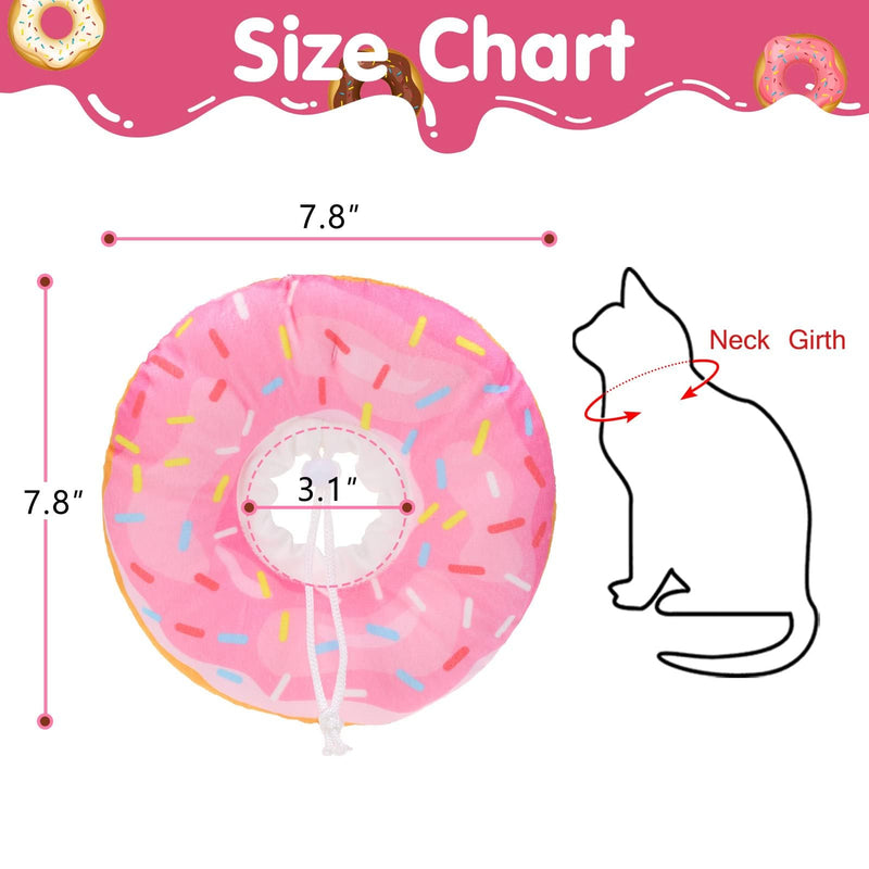 BINGPET Cat Cone Collar Soft,Donut Cat Small Dog Recovery Collar,Wound Healing Protective Cone Surgery Elizabethan Collars,Adjustable Protective Pet Cat Cones After Surgery for Kittens &Small Pets Light Pink Small(Neck:5"-8.6") - PawsPlanet Australia