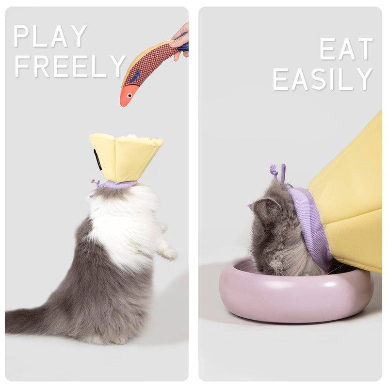 Cat Cones to Stop Licking, Lightweight Adjustable Dog Cone Alternative After Surgery, Soft Cone for Cats Small Medium Dogs Puppy Rabbits Elizabethan Collar, Gray, M M(Neck: 3.9"-9.8") - PawsPlanet Australia