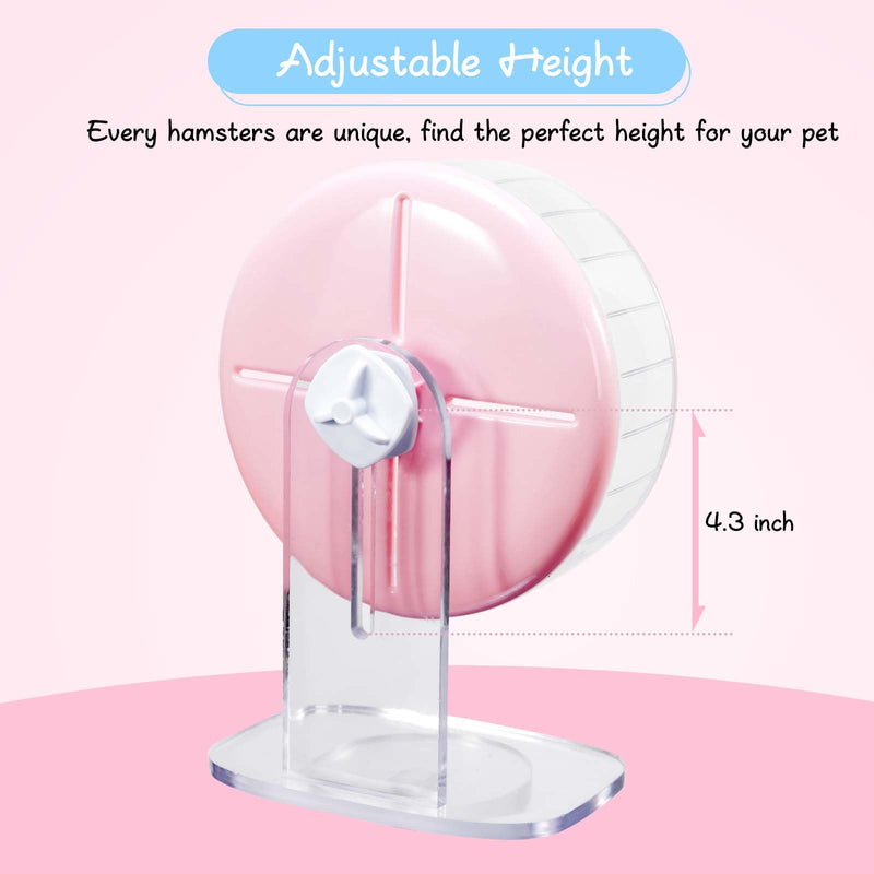 Hamster Wheel, Silent Hamster Wheel, 7.5 inch Durable Mice Running Wheel Height Adjustable, Quiet Hamster Wheel Hamster Toys for Hamsters, Gerbil, Hedgehog, and Other Small Pets - PawsPlanet Australia