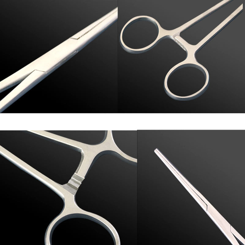 WYSUMMER Stainless Steel Dog Cat Pet Forceps Scissors Ear Hair Clamp Fishing Scissors Tools (18CM straight) - PawsPlanet Australia