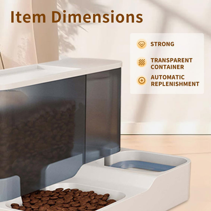 FAMILY'S BACKYARD Cat Bowls for Indoor,Automatic Cat Feeder,Dog Food Dispenser,Fully Enclosed Water Storage and Grain Storage Dual Function Pet Food Bowl,Size 30 * 25 * 22CM - PawsPlanet Australia