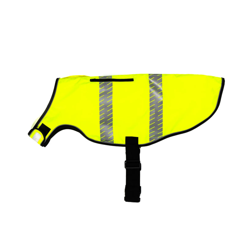 Reflective Dog Safety Vest, Harness and Collar Compatible, Waste Bag Holder, Water Resistant, Adjustable Neck and Chest, Day or Night Walking, High-Visibility Protection (Lime, S) Small - PawsPlanet Australia