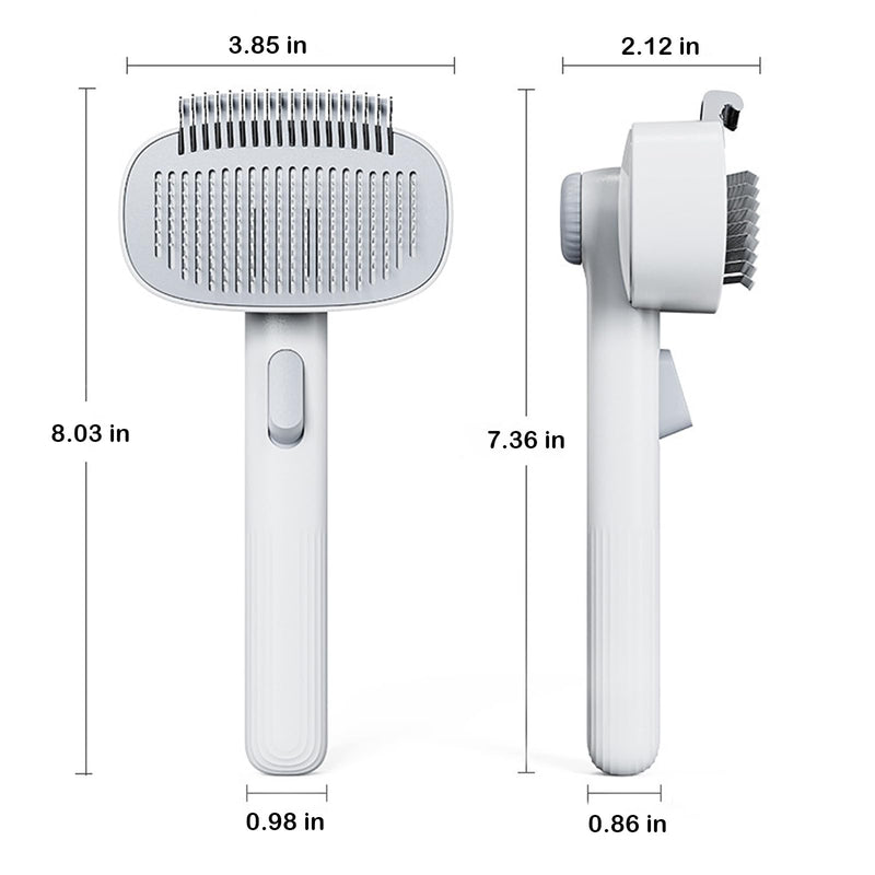2-in-1 Pet Deshedding Brush Cat Dematting Comb for Indoor Cats and Dogs Comb for Shedding Long & Short Hair Gentle Massage Grooming Tool Easy to Remove Loose Undercoat,Matted Fur & Tangles White 1 Cat Brush - PawsPlanet Australia