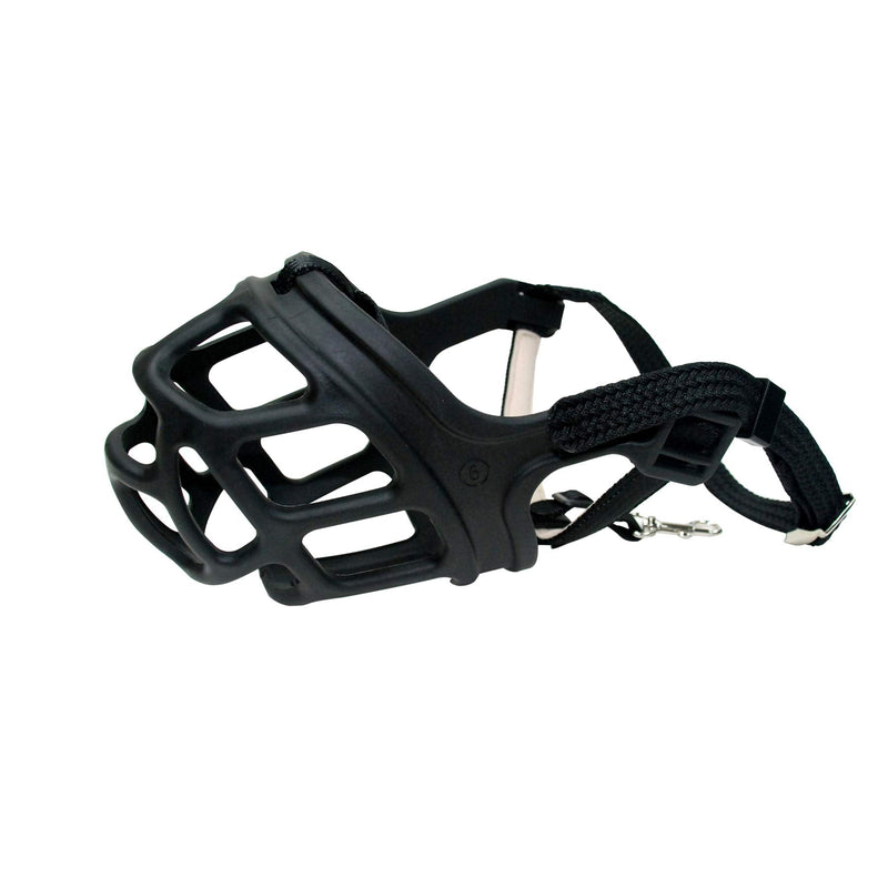 ZEUS Alpha TPR Muzzle for XX-Large Dogs, Comfort Fit Design Prevents Biting, Barking and Chewing, Black XX Large