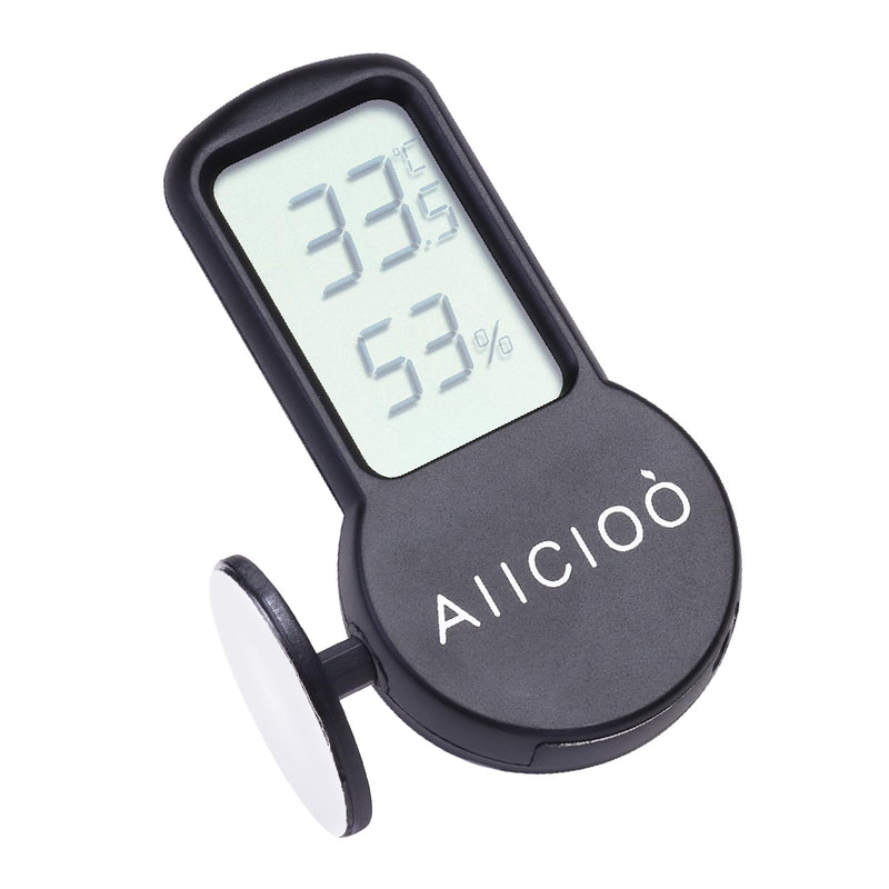 Aiicioo Reptile Thermometer and Humidity Gauge for Reptile Heat Pad- Digital Terrarium Thermometer Hygrometer for Reptile Tank Temperature Gauge for Turtle Tortoise Lizard Snake Frog Tank Accessories Single