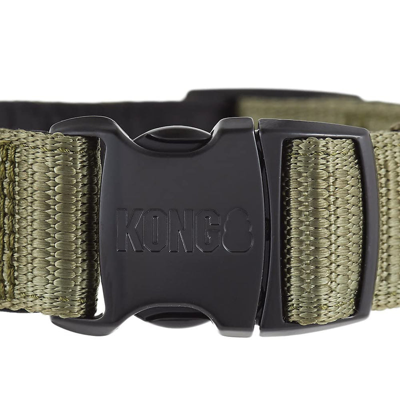 KONG Max HD Ultra Durable Neoprene Padded Dog Collar (Medium, Green) - PawsPlanet Australia